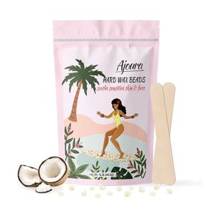 img 4 attached to 🔴 1lb Ajoura Hard Wax Beads: Coarse Brazilian Hair Removal Kit for Women & Men - Bikini, Face, Eyebrow, Back, Chest, Legs, Armpit, At-Home Waxing Refill Beads