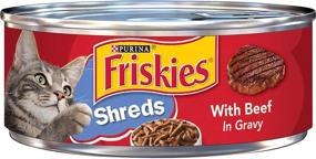 img 2 attached to 🐱 Purina Friskies Shreds Wet Cat Food - Beef Gravy - 5.5 OZ Cans (12-Pack)