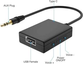 img 1 attached to 🎶 Enhance Your Car Audio Experience with USB to Aux Audio Adapter: ANDTOBO 3.5mm Male to USB Female Adapter