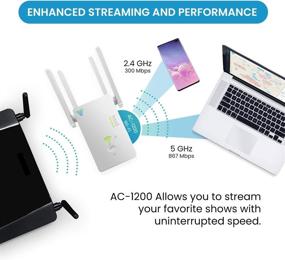 img 2 attached to 📶 Verratek DB-1200 WiFi Extender: Expand WiFi Range up to 1200 Sq ft, 1200Mbps Dual Band AC, Wireless Internet Signal Booster & Repeater