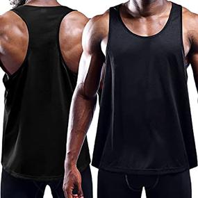 img 2 attached to Pack Muscle Sleeveless Shirts Workout Men's Clothing for Active