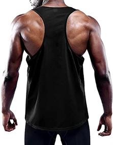 img 1 attached to Pack Muscle Sleeveless Shirts Workout Men's Clothing for Active