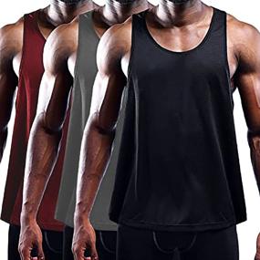 img 3 attached to Pack Muscle Sleeveless Shirts Workout Men's Clothing for Active