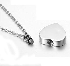 img 2 attached to Always in My Heart: Heart Urn Necklace for Ashes, Electrocardiogram Cremation Jewelry - A Memorial Ashes Keepsake Pendant