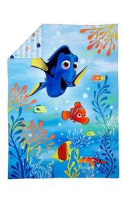 img 2 attached to 🐠 Disney Finding Dory Toddler Bedding Set in Blue, Orange, and Yellow - 4 Piece