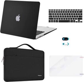 img 4 attached to MOSISO MacBook Air 13 inch Case with Sleeve Bag, Keyboard Cover, Webcam Cover, and Screen Protector – Black (2010-2017 Release)