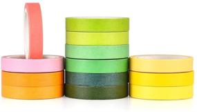 img 3 attached to 🌈 Set of 40 Rainbow Washi Tape Rolls, Decorative Masking Tape Stickers for DIY Crafts, Bullet Journals, Planners