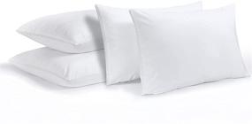 img 3 attached to Niagara Sleep Solution 4 Pack Waterproof Pillow Protectors Standard 20x26 Inches: Ultimate Lifetime Replacement, Premium Encasement Covers, Quiet & White - 100% Liquid Protection