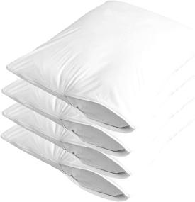 img 1 attached to Niagara Sleep Solution 4 Pack Waterproof Pillow Protectors Standard 20x26 Inches: Ultimate Lifetime Replacement, Premium Encasement Covers, Quiet & White - 100% Liquid Protection