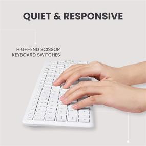 img 1 attached to 🔍 Perixx PERIDUO-610W Wireless Keyboard and Mouse Combo Set - Silent Scissor Keys & Clicks - Full-Size Chiclet Design - White - US English (PD-610WUS-11735) - Enhanced SEO-friendly Product Name