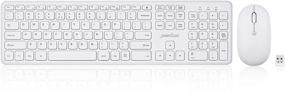 img 4 attached to 🔍 Perixx PERIDUO-610W Wireless Keyboard and Mouse Combo Set - Silent Scissor Keys & Clicks - Full-Size Chiclet Design - White - US English (PD-610WUS-11735) - Enhanced SEO-friendly Product Name