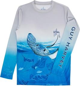 img 2 attached to Рубашка Guy Harvey Long Sleeve Performance для мальчиков с защитой от солнца UPF 30+