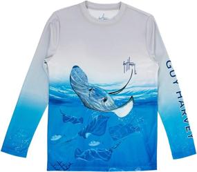 img 4 attached to Рубашка Guy Harvey Long Sleeve Performance для мальчиков с защитой от солнца UPF 30+