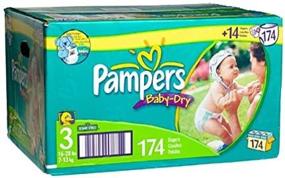 img 4 attached to 👶 Pampers Baby Dry Diapers Size 3: Find 174-Pack at Best Price