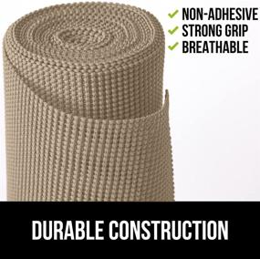 img 3 attached to 🦍 Gorilla Grip Original Drawer and Shelf Liner, Strong Grip, Non-Adhesive, Easy Installation, 12" x 20 FT Roll, Durable and Sturdy Liners, Drawers, Shelves, Cabinets, Storage, Kitchen Desks, Beige