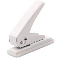 🔳 efficient portable paper puncher: 20-sheet capacity single hole punch, ideal for handcrafts, diy projects, and binders - white logo