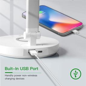 img 2 attached to 💡 XZN LED Desk Lamp with Wireless Charger, USB Charging Port, Dimmable Touch Control - Ultimate Home Office Lighting Solution!