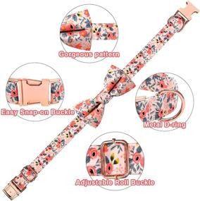 img 2 attached to 🐶 Malier Dog Collar with Bow tie: Cute and Adjustable Collar for Small, Medium, Large Dogs – Pink, Small