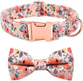 img 4 attached to 🐶 Malier Dog Collar with Bow tie: Cute and Adjustable Collar for Small, Medium, Large Dogs – Pink, Small