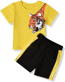 img 2 attached to Toddler Summer Outfits Clothes T Shirt Boys' Clothing