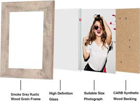 img 2 attached to 📸 Enhance Your Pictures: iRahmen 4 Pack 8x10 Rustic Picture Frame Set with High Definition Glass for Desktop and Wall Display (IR-US002-SG-P8X10)