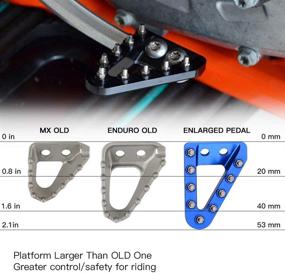 img 2 attached to 🏍️ NICECNC Синяя задняя педаль тормоза Step Plate Tip: Совместима с KTM 125-450XC/XCF/SX/SXF 2015 и Husqvarna, Gas Gas | Совместимость с моделями 2016-2022