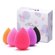 oxeely 5pcs beauty makeup sponges original blenders set: 💄 latex free for flawless foundation blending with liquid, cream, and powders logo