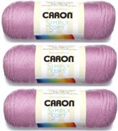 caron simply soft yarn, 6oz medium weight (4), blackberry, pack of 3 - ideal for seo logo