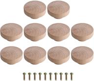 🔒 rdexp 10-pack of 50x25mm wooden hardware round pull knobs for cabinet drawer cupboard cabinet door - home accessory logo