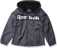 🧥 boys' charcoal black reebok weight jacket for optimal seo logo