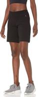 danskin women's essential side shirred bermuda short: a must-have for style and comfort logo