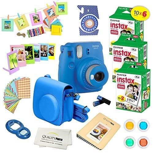 ik klaag Overeenkomend Brein Fujifilm Instax Mini 9 Instant Camera Cobalt Blue W/Fujifilm Instax Mini 9  Instant Films (60 Pack) A14 Pc Deluxe Bundle For Fujifilm Instax Mini 9  Camera Reviews & Ratings | Revain