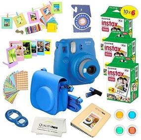 img 4 attached to Fujifilm Instax Mini 9 Instant Camera Cobalt Blue W/Fujifilm Instax Mini 9 Instant Films (60 Pack) A14 Pc Deluxe Bundle For Fujifilm Instax Mini 9 Camera