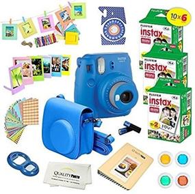 img 2 attached to Fujifilm Instax Mini 9 Instant Camera Cobalt Blue W/Fujifilm Instax Mini 9 Instant Films (60 Pack) A14 Pc Deluxe Bundle For Fujifilm Instax Mini 9 Camera