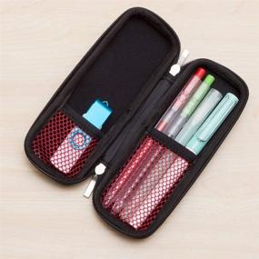 img 3 attached to 🧳 Ideal Travel Companion: iDream365(TM) Small EVA Carrying Case/Bag/Pouch/Holder for Executive Fountain Pen, Ballpoint Pen, Stylus Touch Pen-Black