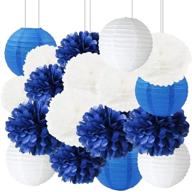 🎓 голубой и белый набор декораций furuix для выпускного 2021 | девичник, морская вечеринка, свадьба, день рождения, декорации для вечеринки в честь рождения логотип