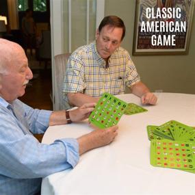 img 1 attached to 🎲 Regal Games - Easy-to-Read Shutter Slide Card Bingo Set with Master Board and Calling Cards - Green - 25 Easy-to-Read Shutter Slide Cards