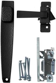 img 3 attached to 🔒 Wright Products V398BL Tie-Down Push Button Handle 1-1/2" - Secure and Stylish Black Door Accessory