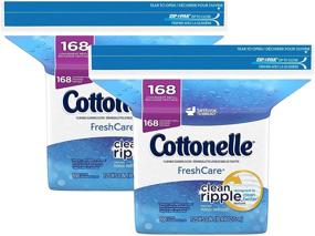 img 1 attached to 🧻 Cottonelle FreshCare Flushable Cleansing Cloths - 2 Bags with 168 Wipes Each