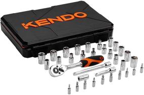 img 2 attached to KENDO 35Pcs Ratchet Socket Wrench: Masterful Tool Set for Versatile Applications