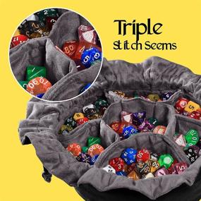 img 1 attached to CardKingPro Extra-Large Dice Bags with Ample Pockets
