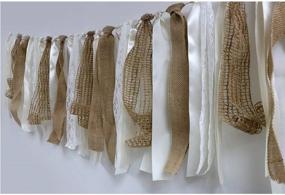 img 3 attached to 🎀 Lace Garland: Stunning Burlap Banner for Baby Showers, Weddings & Parties - 4ft Shabby Chic Decor!