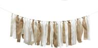 🎀 lace garland: stunning burlap banner for baby showers, weddings & parties - 4ft shabby chic decor! logo