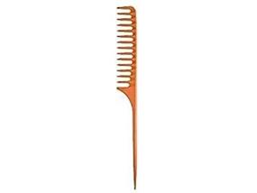 img 2 attached to Diane Large Tail Comb in Bone/Black: The Perfect Styling Tool for Effortless Hairdos