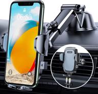 📱 military-grade super suction: phone mount for car dashboard | hands-free cell phone holder for iphone 13 pro max, galaxy s21, & all smartphones logo