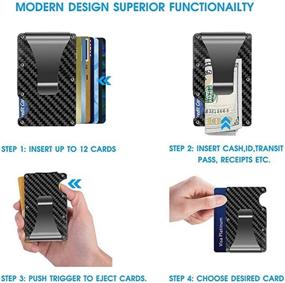 img 3 attached to RFID Carbon Fiber Wallets Men Men's Accessories