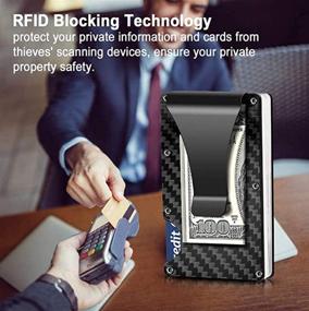 img 1 attached to RFID Carbon Fiber Wallets Men Men's Accessories