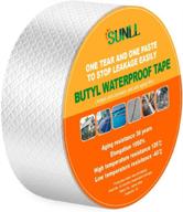 🌞 sunll butyl waterproof tape 2"w x 16'l - ultimate leak proof seal strip for boat & pipe repair, hvac ducts, roof crack, rvs, awning, & window sealing - silver logo