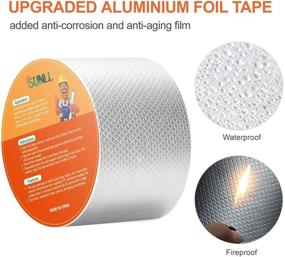 img 2 attached to 🌞 SUNLL Butyl Waterproof Tape 2"W X 16'L - Ultimate Leak Proof Seal Strip for Boat & Pipe Repair, HVAC Ducts, Roof Crack, RVs, Awning, & Window Sealing - Silver