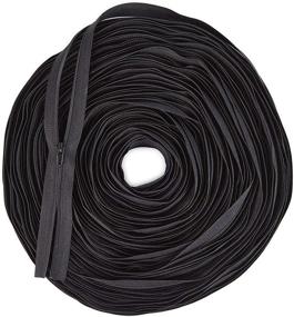 img 2 attached to 🔒 High-Quality Black Coil Zippers with Replacement Sliders for Sewing - 50 Yards, 80 Pieces